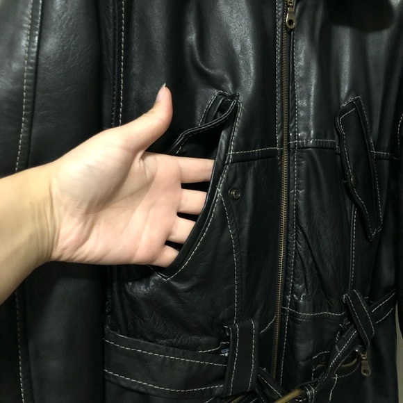 VINTAGE 80s Leather Jacket - Picture 4 of 9